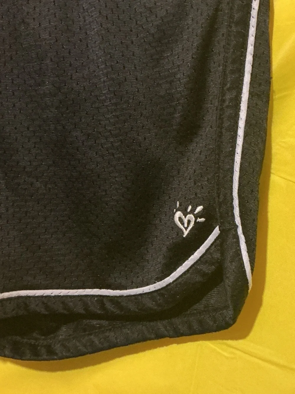 Justice Girls Black Athletic Running Shorts Mesh Lined Size 7